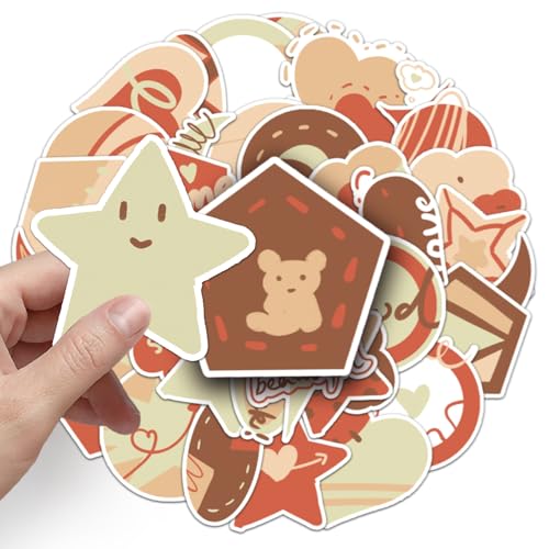 50PCS Loving Heart Graffiti Aesthetics Stickers Waterproof Vinyl Aesthetic Luggage Bicycle Refrigerator Cup Luggage Computer Mobile Phone Children and Teenagers Party Rewards(Colourful-2) - color: Colourful-2