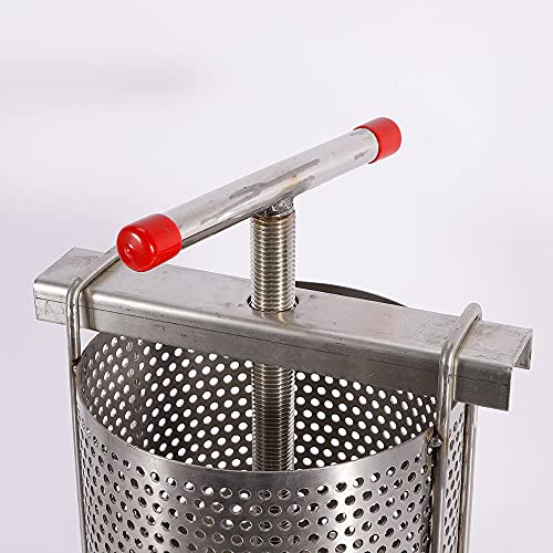 Manual Honey Press Extractor, Stainless Steel Honey Press Stainless Mesh Honey Strainer Spinner Press Beekeeping Supplies