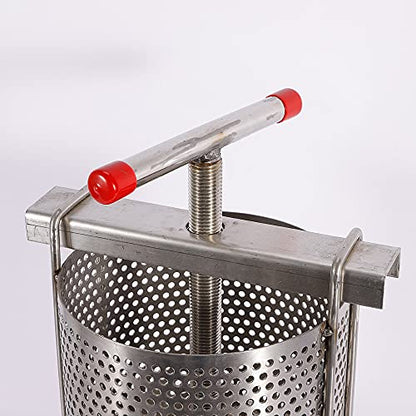 Manual Honey Press Extractor, Stainless Steel Honey Press Stainless Mesh Honey Strainer Spinner Press Beekeeping Supplies