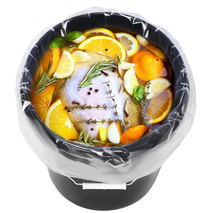 5 Gallon Bucket Liner Bags, 4Mil 12pcs 22x27.5 inches(Excluding Bucket), Turkey Brine Bag Food Grade Bags for Marinading and Brining, BPA Free, Extra Heavy Duty Leak Proof, Great for Food Storage