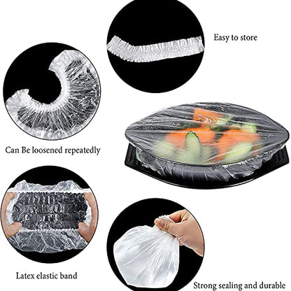 Fresh Keeping Bags - Reusable Elastic Food Storage Covers with Elastic Edging - Stretch Plastic Wrap Bowl Covers (100Pcs) - color: 100Pcs
