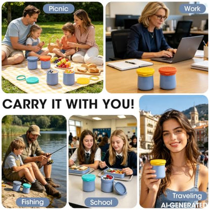 8pack for La Fermiere Yogurt Jar Lids Silicone, Leakproof Covers Fit for La Fermière Yogurt Jars, Reusable Replacement Yogurt Jar Lids, Dishwasher Safe