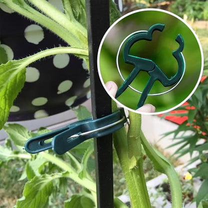 A Plant Clamp Used for Climbing Plants,Horticultural Clip Used to Support Climbing of Flower Stems, Vines, Vegetables, and Tomatoes,Vine Clip for Garden Vine Training (Green, 120small) - size: 120 Small