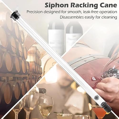 Auto Siphon 14 Inch Homebrew Siphon Pump with Tubing and Clamp Clear Wine Making Kit for Small Batch Beer Kombucha Wine..