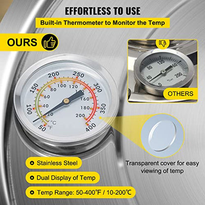 VEVOR Alcohol Still 13.2Gal/50L Alcohol Distiller Stainless Steel Distillery Kit for Alcohol With Copper Tube & Pump Home Brewing Kit Build-in Thermometer for DIY Whisky Wine Brandy - size: 13.2Gal