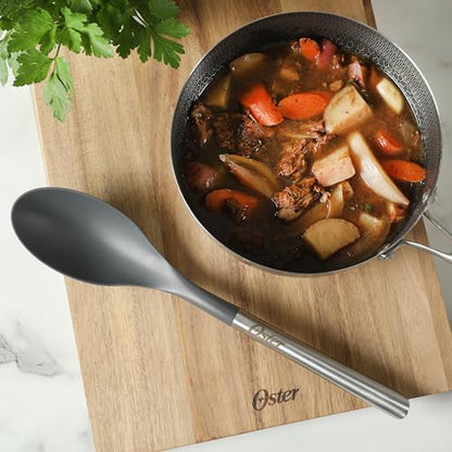 Oster Chadswyck 13.8” Cooking Spoon, Heat Resistant Silicone Head, Safe for Nonstick Cookware, Dishwasher Safe - color: Chadswyck (13.8" Spoon)