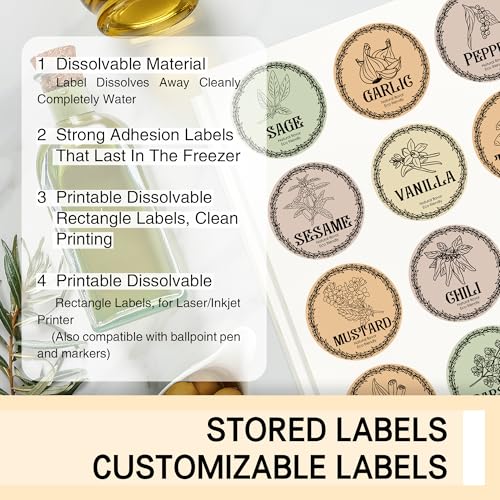L LIKED Dissolvable Food Labels - 25 Custom Stickers, 8.5" x 11" Printable Labels for Inkjet Printers, 25 Sheets - size: 8.5" x 11" | 25 Labels