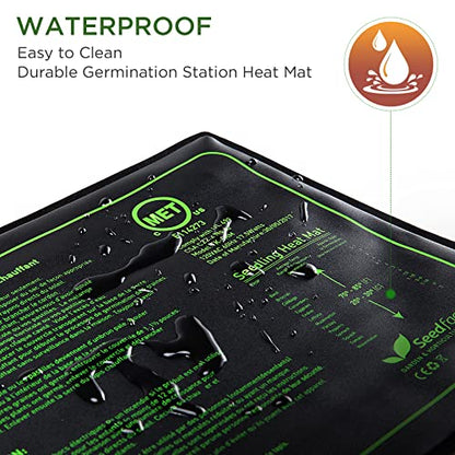 MET Certified Seedling Heat Mat, Adjustable Temperature, Waterproof, Durable Germination Station, Warm Hydroponic Heating Pad, Indoor Home Gardening, Medium Size - size: 1 Pack-20" X 20"