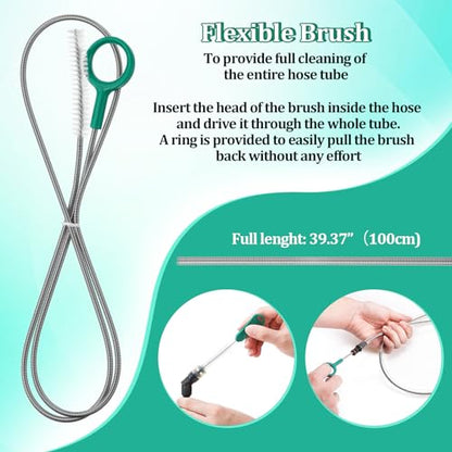 Patelai 8 in 1 Hydration Bladder Cleaning Kit Includes 3 Different Brushes and Drying Collapsible Bladder Frame, Water Reservoir Backpack Cleaning Kit - color: Green