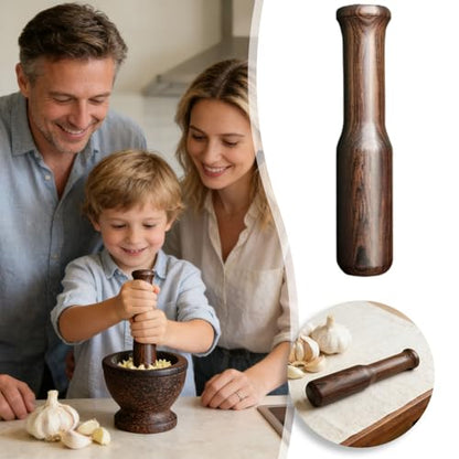 Solid Wood Sauerkraut Pounder, Manual Non-Slips Wooden Masher, Vegetable Fermentation Tampers, Ergonomic Handle Wooden Pickle Packing Tool, Crusher Tool for Cabbage Kimchi Vegetables (Coffee) - color: Coffee