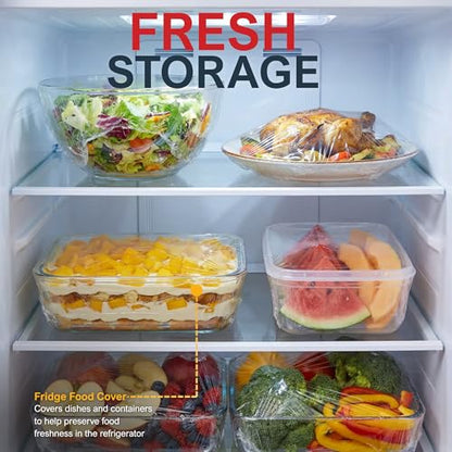 PAMI 18'' x 2000 FT PVC Cling Wrap, Heavy Duty Plastic Food Wrap with Slide Cutter, Clear Stretch Film, Strong Cling, Food Safe, for Commercial & Home Kitchen Use - size: 18'' x 2000 FT