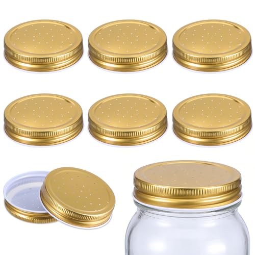 Sewroro Beehive Water Feeder Lid Replacement 8 Pack Bee Entrance Feeder Lids Perforated Water Dispenser Caps for Beekeeping Supplies Hive Hydration Accessory 2.87 X 2.87 X 0.59 in