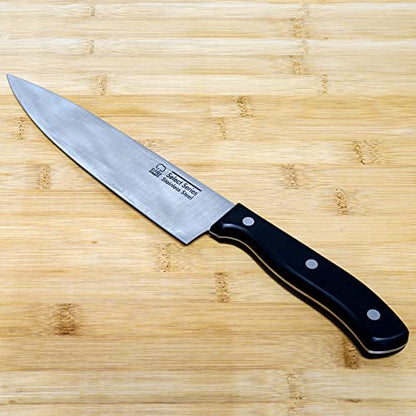 Chef Craft Select Chef Knife, 8 inch blade 15 inch in length, Stainless Steel/Black - style: Chef Knife
