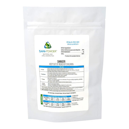 Sani-Powder HOCl Cleaning Powder – Fast-Dissolving Granules for Hard, Non-Porous Surfaces – Multi-Surface Cleaner, Easy-Mix Concentrate, Low Odor, No Residue – Quart Pouch (10 Packets) - size: 0.04 Ounce (Pack of 10)