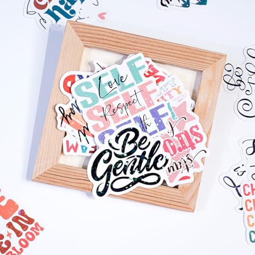50 Holographic Motivational Quote Stickers – Inspirational Positive Life Affirmations for Scrapbook, Laptop, Water Bottle, Journal – Uplifting Quotes for Self-Care, Encouragement, Daily Motivation - color: Holographic Quotes