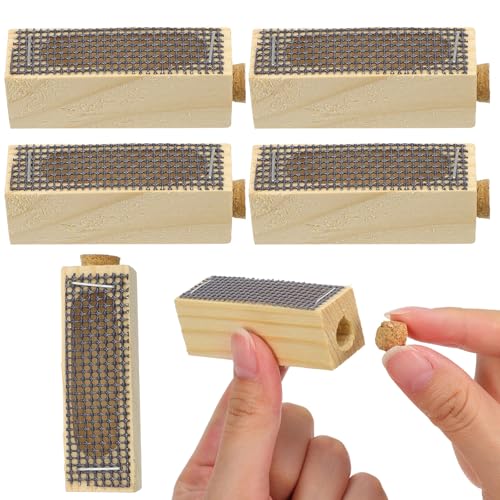 Homoyoyo 5pcs Cage Plastic Beekeeping Accessory Khaki Color for Queen Rearing and Hive Transport