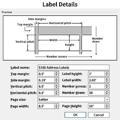 1" x 2-5/8" Address Labels 1500 Labels Sticker Paper for Laser/Ink Jet Printer mailing Labels 8.5"×11" White 30 per Sheet - size: 1" x 2-5/8"(30-up), style: 50 sheets