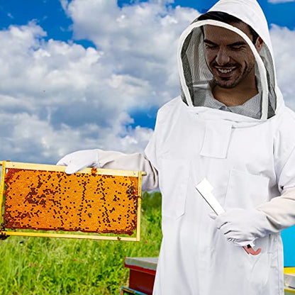 Professional Bee Suit for Men Women with Gloves, Full Body Beekeeping Suit with Ventilated Hood, Bee Outfit for Backyard Beginner Beekeepers L - size: L for 5'3"-5'7"