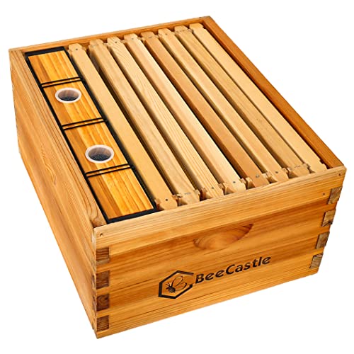 BeeCastle 2Pcs Bee Feeders for Hives 6.5L Beehive Frame Feeders for Deep Frames Water Feeder for Beekeeping Bee Feeding Tools