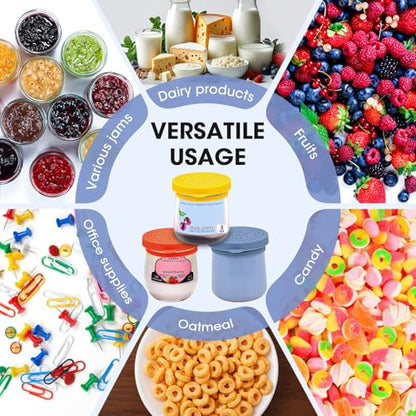 8pack for La Fermiere Yogurt Jar Lids Silicone, Leakproof Covers Fit for La Fermière Yogurt Jars, Reusable Replacement Yogurt Jar Lids, Dishwasher Safe