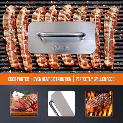 Stainless Steel Burger Press,9 Inch Smash Burger Press,2.5mm Non-Stick Smooth Smasher,Square Grill Weight Press, Griddle Press Kitchen Stuff,For Cooking Beef Bacon Steak - size: 9'*4.3' Square