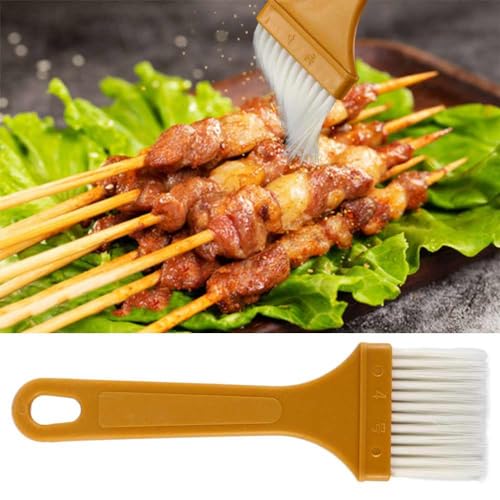 Pastry Brush Kitchen Accessories Yellow Barbecue Basting Brush Cooking Tools Reusable BBQ Oil Brush Pancake(Yellow)