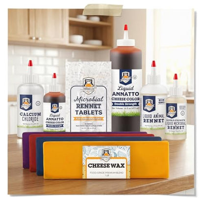 Fermentaholics Food-Grade Premium Cheese Waxes - 1 lb. – Cheesemaking Wax for Hard and Aged Cheeses – Protect and Preserve Your Cheese (1 LB Orange) - color: Orange