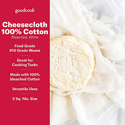 GoodCook Everyday 100% Cotton Cheesecloth, 2 square yards, Bleached - size: 1 Count (Pack of 1)