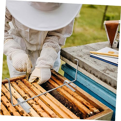 Stainless Steel Beekeeping Frame Holder Sturdy Beehive Storage Rack for Frame Access 3pcs Beehive Support Bracket for Beekeeper Tools