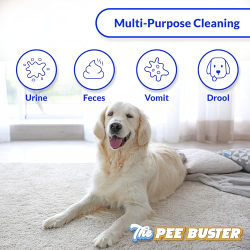 Pet Stain Remover – Refillable Cleaning Bottle with 5 Dissolvable Tablets – Multi-Surface Cleaner for Dog & Cat Urine on Carpet, Tile, Hardwood & Fabric