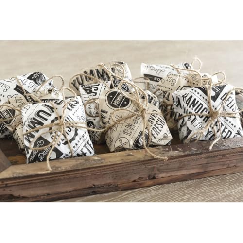 G.E.T. P-GT-1212-W 12" x 12" White Food Word Text Grease-Resistant Food-Safe Wrap Paper, Deli Wrap, Clipper Mill (1000 Pieces) - color: White, size: 12" x 12", style: White with Black Ink