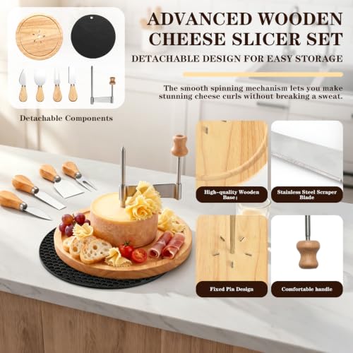 Girolle Cheese Shaver & Cheese Curler Wheel Flower Cutter | Girolle cheese shaver & cheese curler wheel kit. This cheese flower cutter creates perfect flowers from cheese wheel.