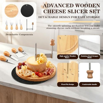 Girolle Cheese Shaver & Cheese Curler Wheel Flower Cutter | Girolle cheese shaver & cheese curler wheel kit. This cheese flower cutter creates perfect flowers from cheese wheel.