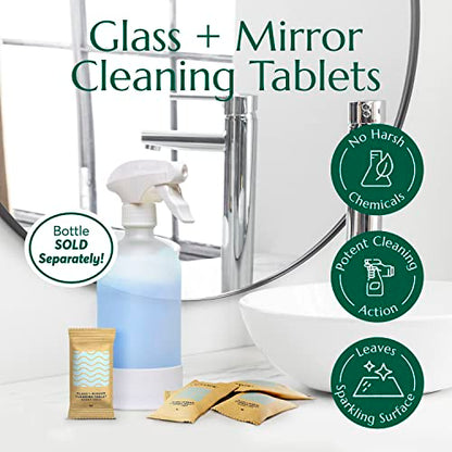 CLEANOMIC Glass and Mirror Cleaning Tablets (6 Pack) - All-Purpose Multi-Surface Household Cleaner Tablets (Scent-Free) - size: 6 Count (Pack of 1)
