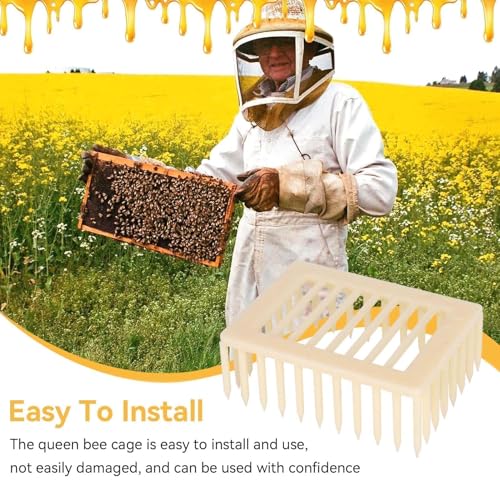 Cyrank Beekeeping Rearing Box, 20PCS Queen Marker Cage Clip Bee Catcher Beekeeper Beekeeping Tools Equipment Beekeeping Supplies Beekeeper Equipment Tool