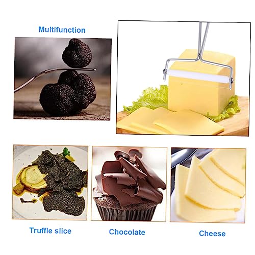 OUNONA 2Pcs Stainless Steel Efficient Cream Cutter Butter Scraper Multi Purpose Cheese Slicer Kitchen Tools for Baking Wall Mounted Design Silver