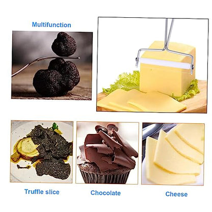 OUNONA 2Pcs Stainless Steel Efficient Cream Cutter Butter Scraper Multi Purpose Cheese Slicer Kitchen Tools for Baking Wall Mounted Design Silver