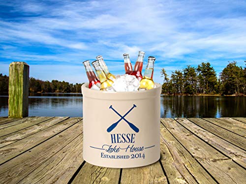 Personalized 2 Gallon Crock Pot with lakehouse theme