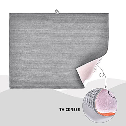 Dog Dish Drying Mat For Kitchen Microfiber Drying Mats Absorbent Reversible Dish Pad Draining Mats For Countertop Coffee Mats 18x24 Inch - color: Dog