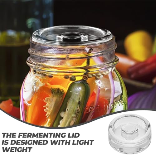 Glass Fermenting Weights for Jars Wide Mouth Pickling Lid Weights 2.76 Inch Glass Weights for Vegetable Fermentation and Canning
