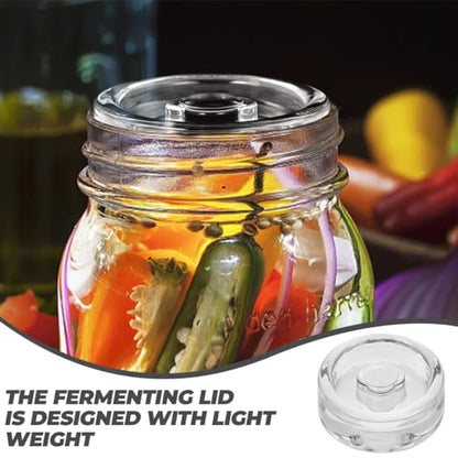 balacoo Glass Fermenting Weights for Wide Mouth Mason Jars 2.75 Inch Transparent Pickling Jar Lids for Sauerkraut Kimchi Fermentation Accessories