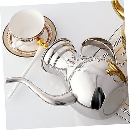 MAGICLULU Samovar Style Tea Kettle Kettle Thermometer Stainless Steel Teapot Tea Infuser Court Pot Hand Brewing Pot Design