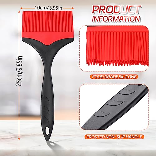 Large Silicone Basting Pastry Brush - 3.95inch Extra Wide Silicone Basting Brush for Grilling,Heat Resistant Brushes Spread Oil Butter Sauce for Cooking Baking BBQ,Dishwasher Safe,Set of 2