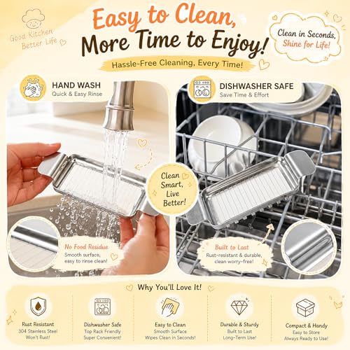 JAYVAR Cheese Slicer and Butter Cutter, 304 Stainless Steel Wire | Multifunctional Cheese Slicers for Block Cheesees, Handheld Butters Slicers Cutter, for Egg Slicing, Dishwasher Safe