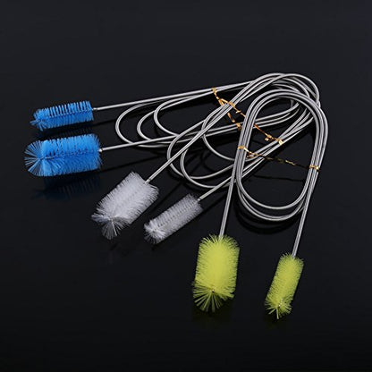 Fdit Tube Clean Brush Cleaning Brush for Water Pipe Flexible Double Tube Cleaning Brush Pipe Fish Brush Spring Clean Brush(Transparent)