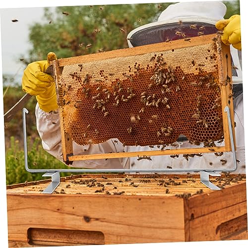 3pcs Stainless Steel Beehive Comb Rack Beekeeping Hive Tool Holder for Garden Bee Frame Support Keeping Supplies All Beekeeping Equipment Holders Beep Silver
