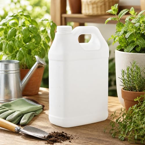 kitchentoolz 1 Gallon Carboy, White, High Density Polyethylene, Plastic Jug with Handle, Leak-Proof Lid, Dishwasher Safe, Made in USA, for Water, Brewing & Fermenting - size: 128 Ounces