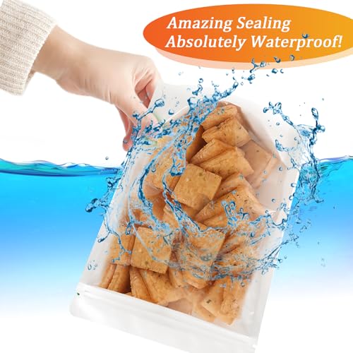 100 PCS Resealable Packaging Bags for Small Business，Kraft Bags With Window Clear Fornt Heat Seal Sealable 7"x10"Paper Zipper Stand Up Pouches Nut Bag Coffee Cookie Herb Food Bakery Storage - size: 7X10 INCH