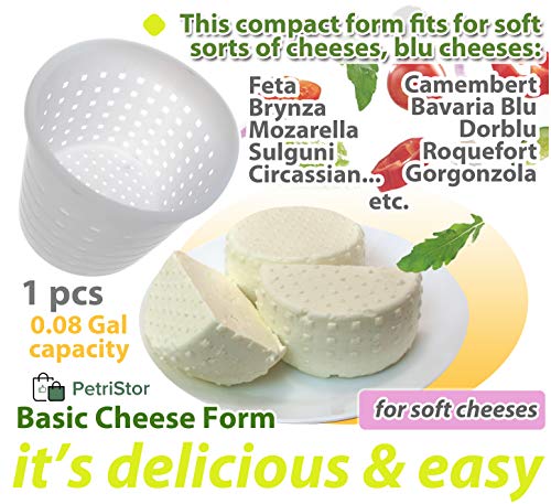 3 pcs Small Cheese Mold for Cheese Making 1/3 qt - Soft Cheese Molds - Homemade Cheese Making Supplies - Cream Cheese Form Mold - Moldes Para Queso Fresco Casero - Feta Ricotta Cheese Making