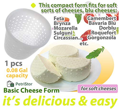 3 pcs Small Cheese Mold for Cheese Making 1/3 qt - Soft Cheese Molds - Homemade Cheese Making Supplies - Cream Cheese Form Mold - Moldes Para Queso Fresco Casero - Feta Ricotta Cheese Making